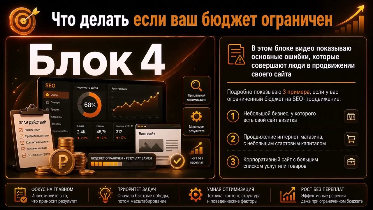 Что делать если ваш бюджет по SEO ограничен