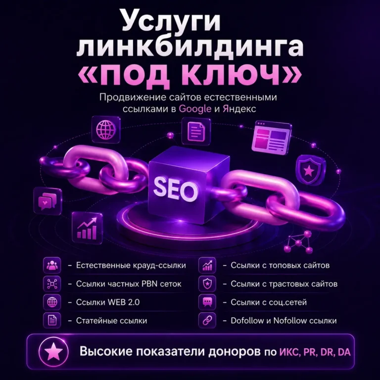 Линкбилдинг под ключ, продвижение ссылками