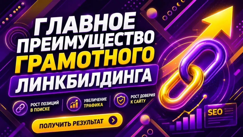Главное преимущество грамотного линкбилдинга